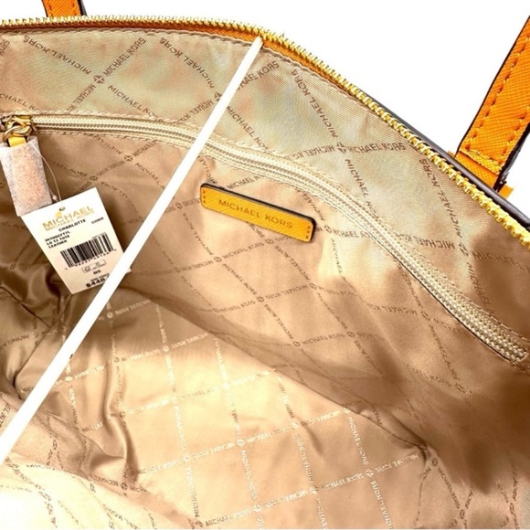Michael Kors Large Charlotte Tote Bag Cider/Gold - Picture 11 of 12